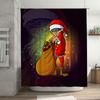 TU Weihnachtsdusche Vorhang Weihnachtsmann Festliche Feiertags Dekoration Badezimmer Set Wasserdicht Weihnachten Muster Hintergrund Heim Dekoration Geschenk