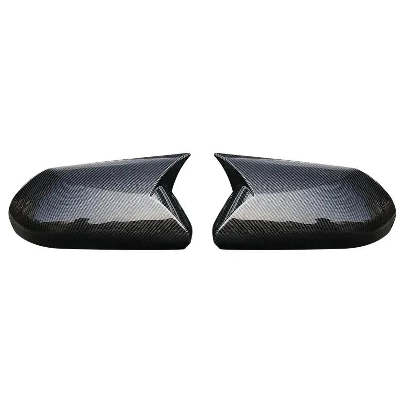 Sticking Rearview Side Mirror Covers Cap for Toyota Camry 2018 2019 2020 2025 Carbon Fiber Gloss Black Car Side Mirror Cover