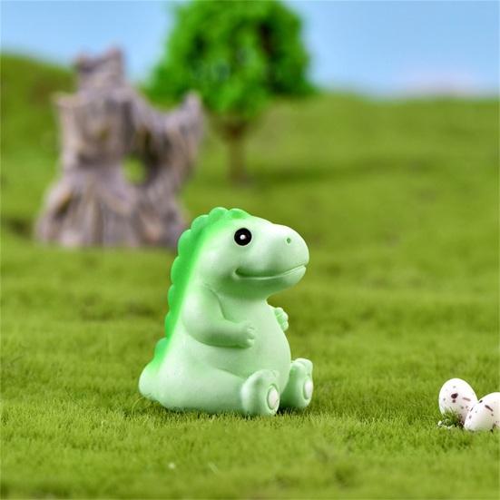 Layout Props Dinosaur Figurine Exquisite Workmanship Resin Micro Landscape Cheerful Dinosaur Decoration for Desktop