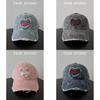 Denim Baseball Cap With Embroidered Letters For Casual Streetwear And Sun Protection