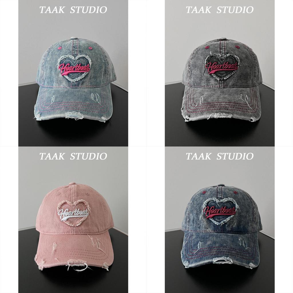 Denim Baseball Cap With Embroidered Letters For Casual Streetwear And Sun Protection