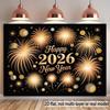 VIKAMA 2026 Gobelin noworoczny fajerwerki ściana tła salonu impreza sylwestrowa bankiet hotelowy odliczanie rekwizyty do zdjęć