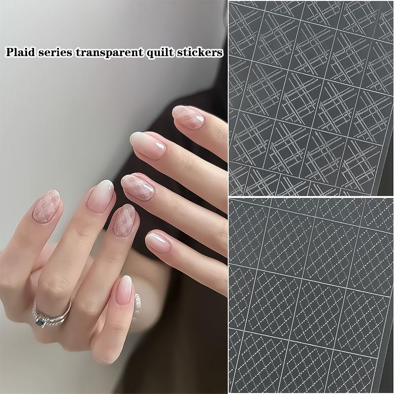 Francuskie Paski Romb Ozdobne Naklejki Szablon Stempel Manicure Naklejki Urok do Paznokci Dekoracja DIY