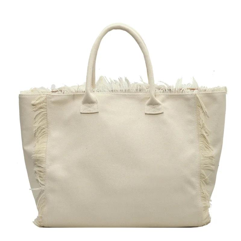 

Zipper Large Capacity Casual Shoulder Bags High Quality Versatile Tassel Women s 2026 New Design Youth Women s Handbag бежевый