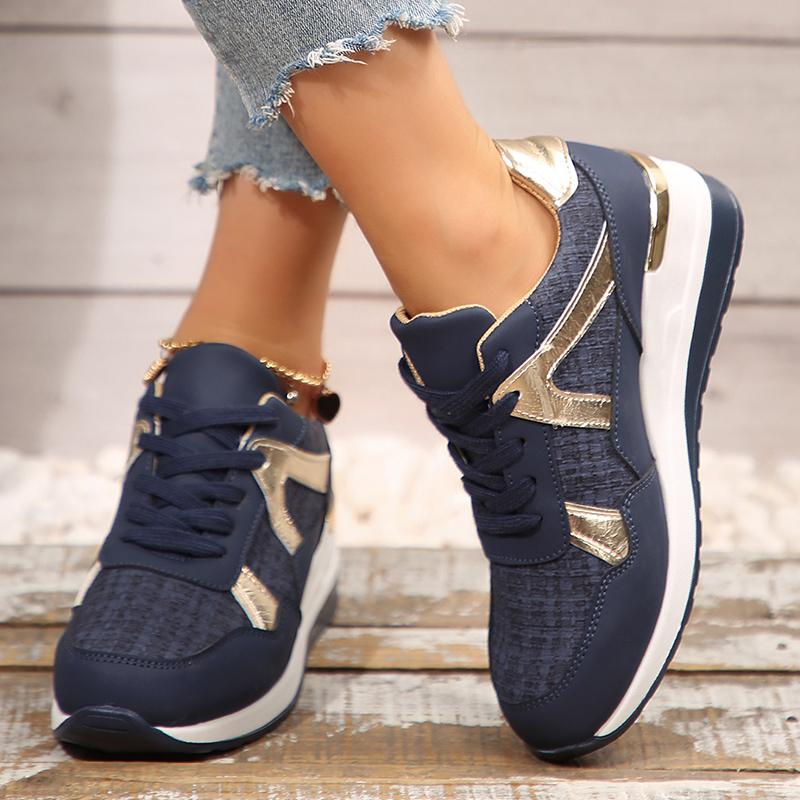 Fashion Women's Casual Sports Shoes Plus Size Fashion Comfortable Wedge Sneakers Woman Spring Autumn Thick Sole Non Slip Running Shoes