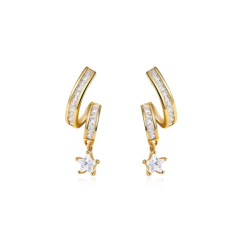 Shining Pearl Copper Alloy Earrings: Light Luxury, High-End Gold-Plated with Strong Color Retention