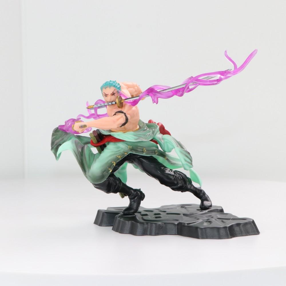 10cm One Piece Anime Figure GK Roronoa Zoro Three-blade Sa-maximum Manga Anime Statue Action Figure Collection Model Kid Toy