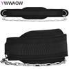 Dip Belt For Weightlifting - Gym Workout Pull Ups Belt With Chain,Neoprene Waist Dip Belt Crossfit For Weight Lifting,Training