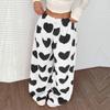 Women's Casual And Fashionable Printed Elastic Waist Loose Wide Leg Pants