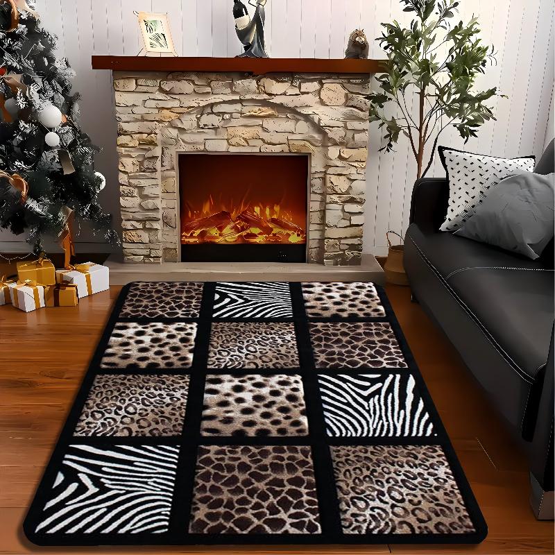 

Zebra Leopard Print Area Rug - Indoor/Outdoor Use for Living Room, Bedroom, Office & Bathroom Decor 50x80cm
