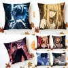 Death Note Cushion Cover Washable Linen Comfort Soft  for Sofa Bed Cozy Home Room Decor