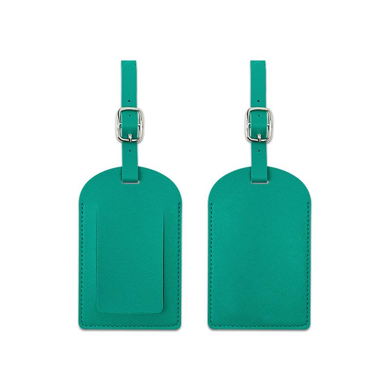 Customizable PU Leather Luggage Tag with Anti-Lost Feature and Airplane Design