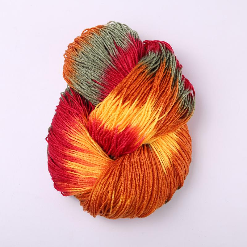 Four-Strand Segment-Dyed Pure Acrylic Medium-Thick Yarn for Hand-Woven DIY Projects