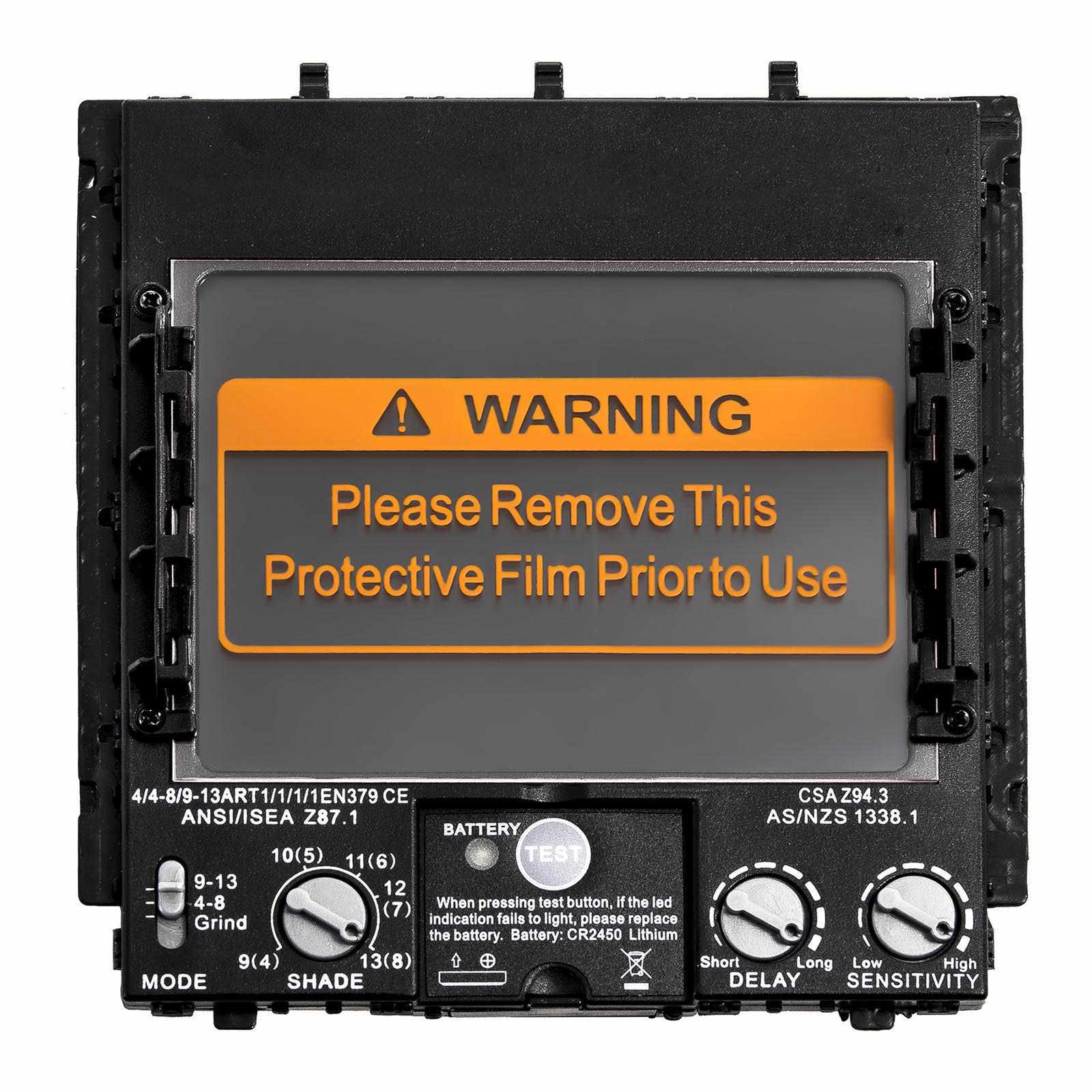 

Сварочный фильтр, размер изображения 100 x 73 мм (3,94 x 2,87 дюйма), автоматический затемняющийся от солнечной энергии, полный диапазон затемнения для сварочных касок
