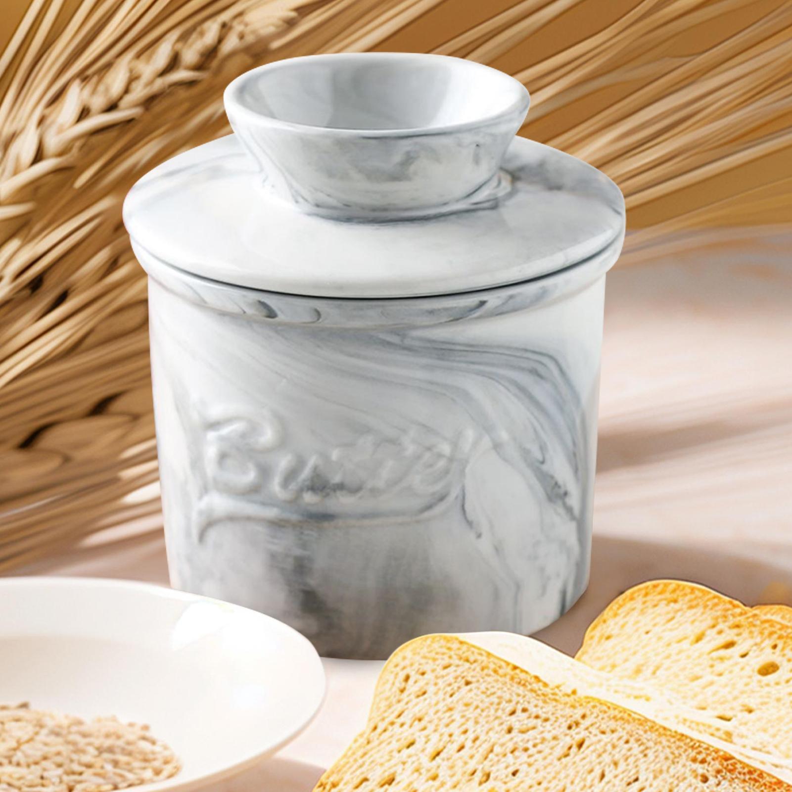 

Butter Keeper Ceramic Butter Saver with Lid Storage Jar for Holiday Gathering Party Picnic Brunch Dinner Family Meal Kitchen CHINA