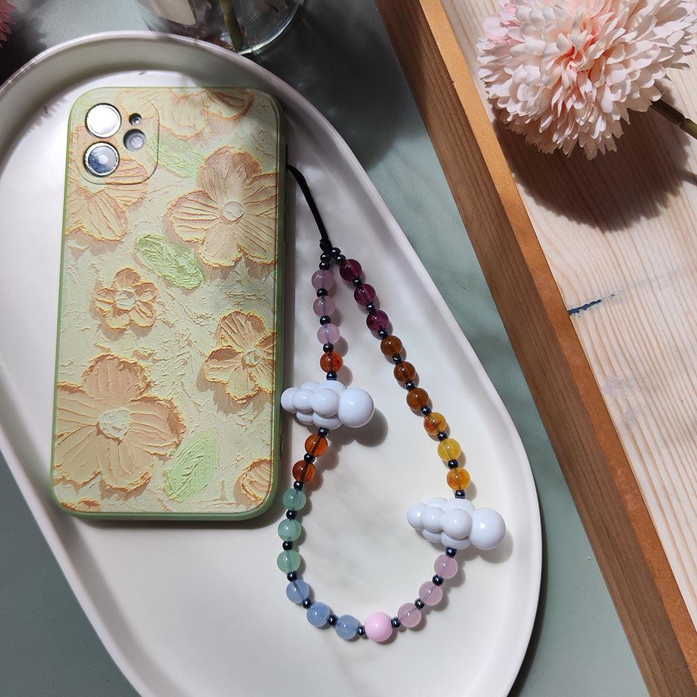 KKBEAD Gradient Color Cloud Beaded Phone Lanyard, Japanese-Korean Style for Women