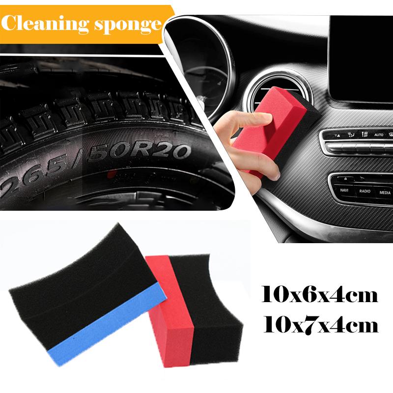10Pcs Car Wheel Cleaning Sponge Detailing Applicator Sponge Water Suction Sponge Wax Polishing Tyre Brushe Tools Car Accessories