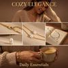 Shein Multilayer Snake Chain Pearl Pendant Necklace - French Style Accessories, Vacuum Electroplated, In Stock