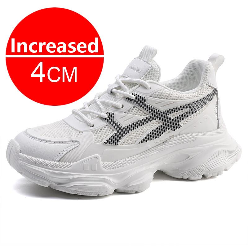 

New Trendy Men PU Leather Sneakers Elevator Shoes Invisible Breathable Heightening Luxury 8cm Men Casual Fashion Light Sneakers 37
