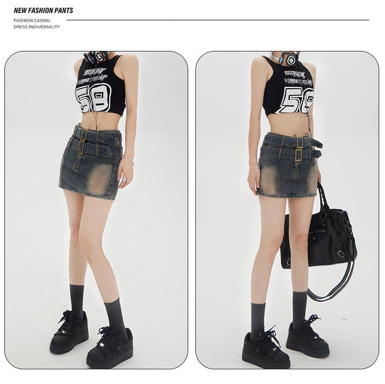 2023 Sommer High Waist Retro Jeansrock – Slim Fit für Damen