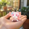 Heart Warming Gift for Holidays Cute 3D Printed Cat Figurine Cartoon Desk Ornament with Playful Mouth Covering Novelty Birthday Design Compact