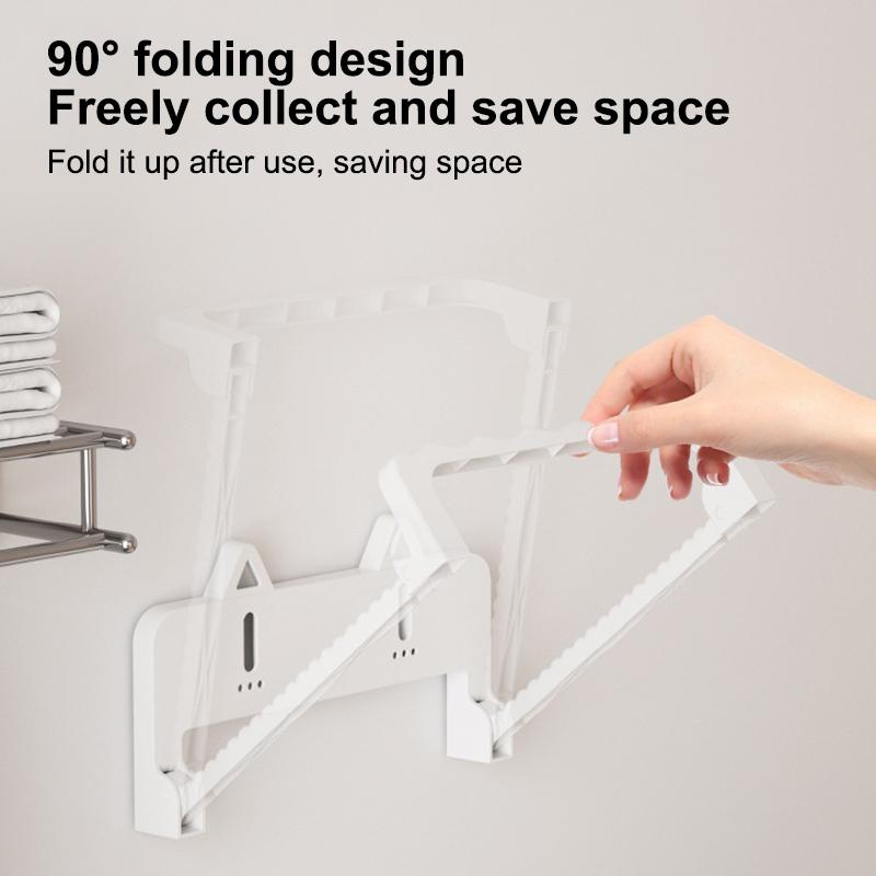 Foldable Wall-Mounted Washbasin Rack Multifunction Punch-Free Kitchen Bathroom Rack Basin Storage Rack Towel Hanging Holder