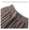 100% Pure Wool Women's Spring-Autumn Mid-Length High-Waisted Pleated A-Line Cashmere Knitted Umbrella Skirt