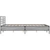 Bed Frame Gray Sonoma 120 x 190 cm Particleboard and Metal