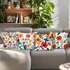 Home Decor Colorful Floral Pattern Decorative Pillow Covers Pattern Cushion Cover Suitable For Sofa Bedroom Car Pillow Cover