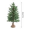 Christmas Tree Small Size Burlap Base Design Festive Holiday Christmas Decoration Tabletop Ornament Accessory