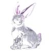 Crystal Rabbit Figurines Glass Animal Statue Ornament Garden Yard Collectibles Gift for Home Office Desktop Decoration