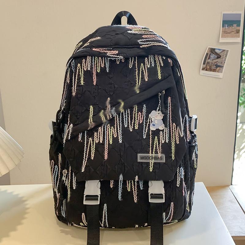 Schoolbags for Children Elementary School Students  Girls with High Looks  Ins Splicing Junior High School Students with High School Backpacks