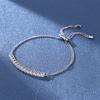 Pure Silver S925 Mosang Diamond Smiling Bracelet Heavy Industry Advanced Design D Color Diamond Waist Certificate
