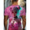 Men's 3D Harajuku-style graphic T-shirt, suitable for travel, parties, and everyday wear.