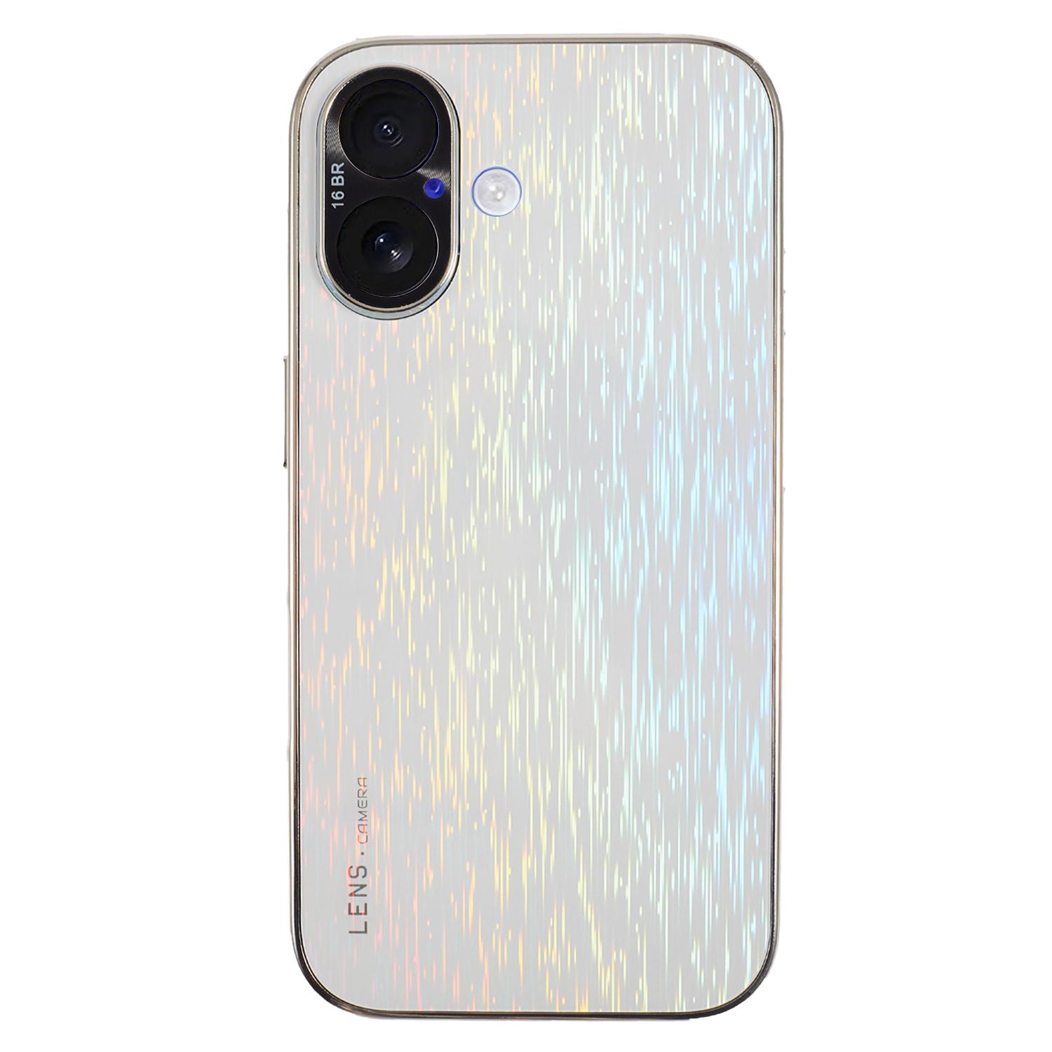 

For iPhone 16 Plus Colorful Phone Case Ultra Slim Dropproof Hard PC Back Cover White