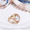 1PCS Ladies Fashion Gold Faux Pearl Silk Scarf Combination Buckle Corner Knot Ring Multi-Functional Scarf Fixed Buckle Women Brooch
