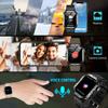 Outdoor-Sport Smartwatch 2,01 Zoll HD-Bildschirm LED-Taschenlampe Bluetooth Sprech-Smartwatch für Männer Frauen Weihnachtsgeschenke