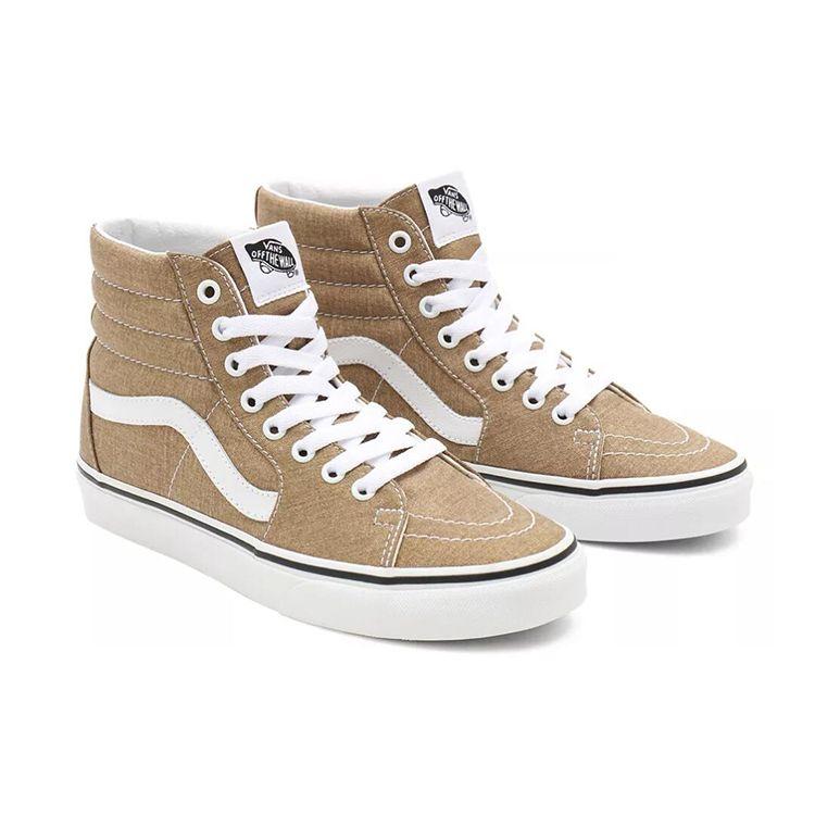 Vans Sk8 Slip Resistant Durable Breathable High Top Skate Shoes Unisex Sneakers Brown VN0A32QG9EN