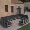 Day and Night - Day and Night 12-piece Garden Furniture Set with Gray Pine Wood Cushions