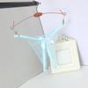 Open Thongs for Women Crotchless Embroidery G String Tanga Lace Briefs Transparent Sexy Lingerie
