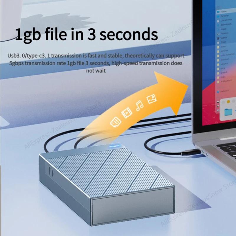 2.5/3.5 Inch HDD Case USB3.0 To SATA External Hard Drive Support 22TB Hard Drive Enclosure 5Gbps High Speed Adapter for PC Lapop