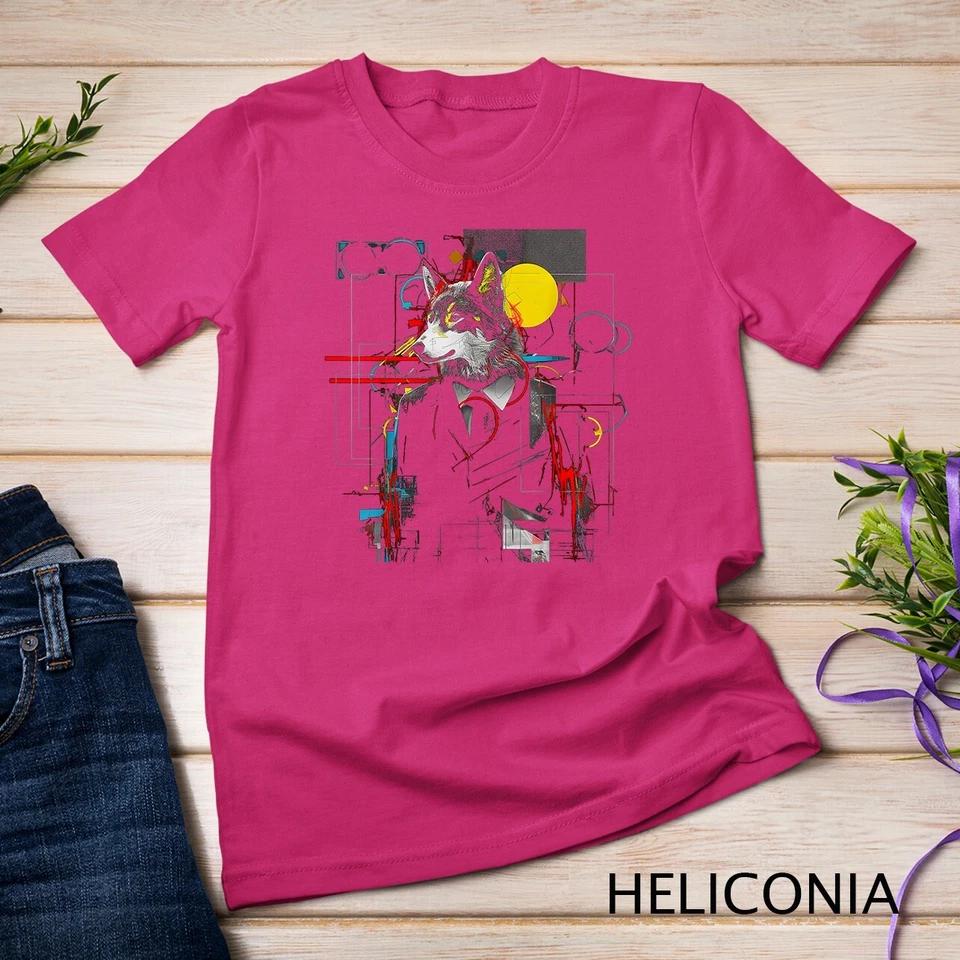 Wolf geometric, art animal motif, wolf T-Shirt Unisex T-shirt 4 S