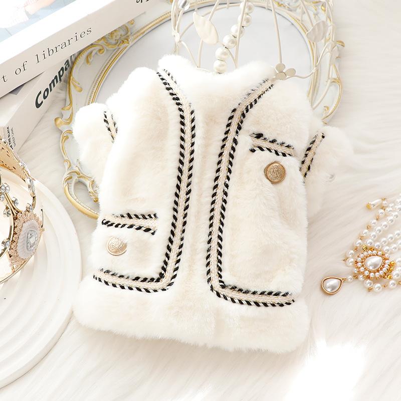 luxury Dog Clothes Autumn Winter Thick Cat Princess Cotton Sweater Coat Cat Pomeranian Schnauzer Puppy Costume Yorkshire Pugs 5