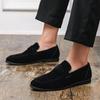 Fashion Spring New Fashionable Pointed Suede Breathable Sleeve Leg Shoes Brand for Teenagers Comfortable Anti Slip Soft Bottom Bean Shoe