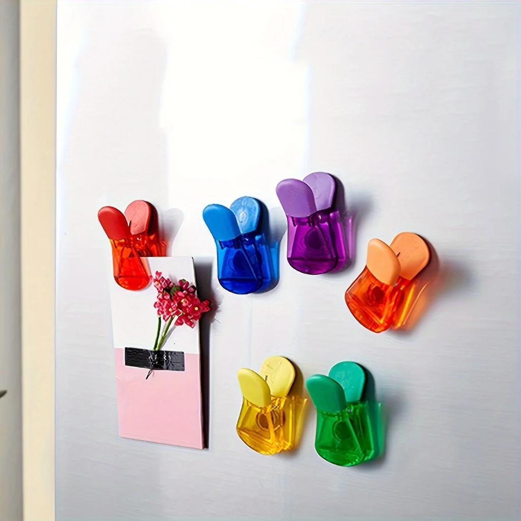 6pcs-Sealing Machine Portable Magnetic Suction Food and Snacks Plastic Bag Sealing Machine Fast Opening Bag Clip