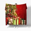 Christmas Theme Flannel Throw Blanket Christmas Tree Snowflake Pattern for Couch Bed Sofa Festival Gift for Boy Girl Lightweight