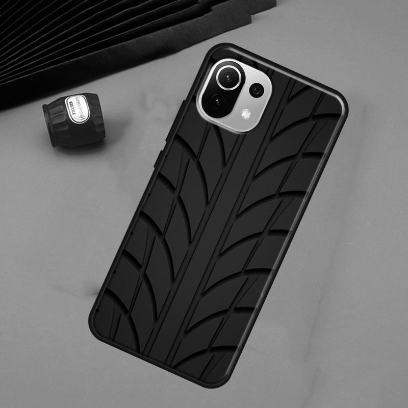 Tire Tread Tyre Track Case For POCO F5 X3 X5 Pro F3 F4 X4 GT M5s C40 Cover For Xiaomi 13 11T 12T Pro 12 Lite 12X