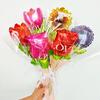 Mainiusi Flower Handheld Balloon Set 12 Pieces Roses Marguerite Sunflowers Tulips Event Decorations Birthday Party Festival Summer Cultural School