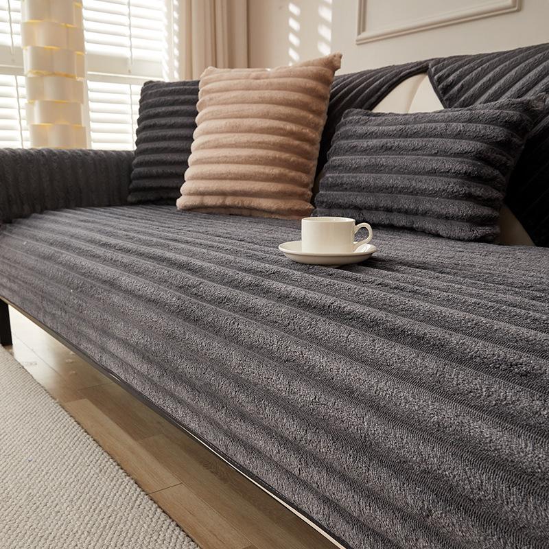 

Farley Fleece Sofa Cushion Cream Wind Cross-Border Amazon Non-Slip Seat Cushion Thickened Plush Autumn And Winter Sofa Cover Cover Cloth 70*70cm
