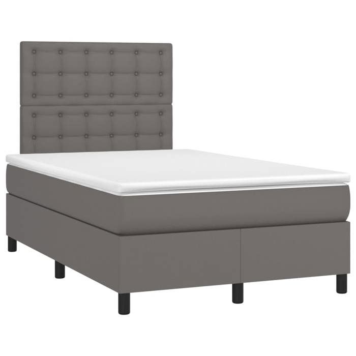 VidaXL Sommier à Lattes de Lit avec Matelas et LED, Lit Rembourré, Lit Double, Lit Adulte de Chambre à Coucher Intérieur, 3135937